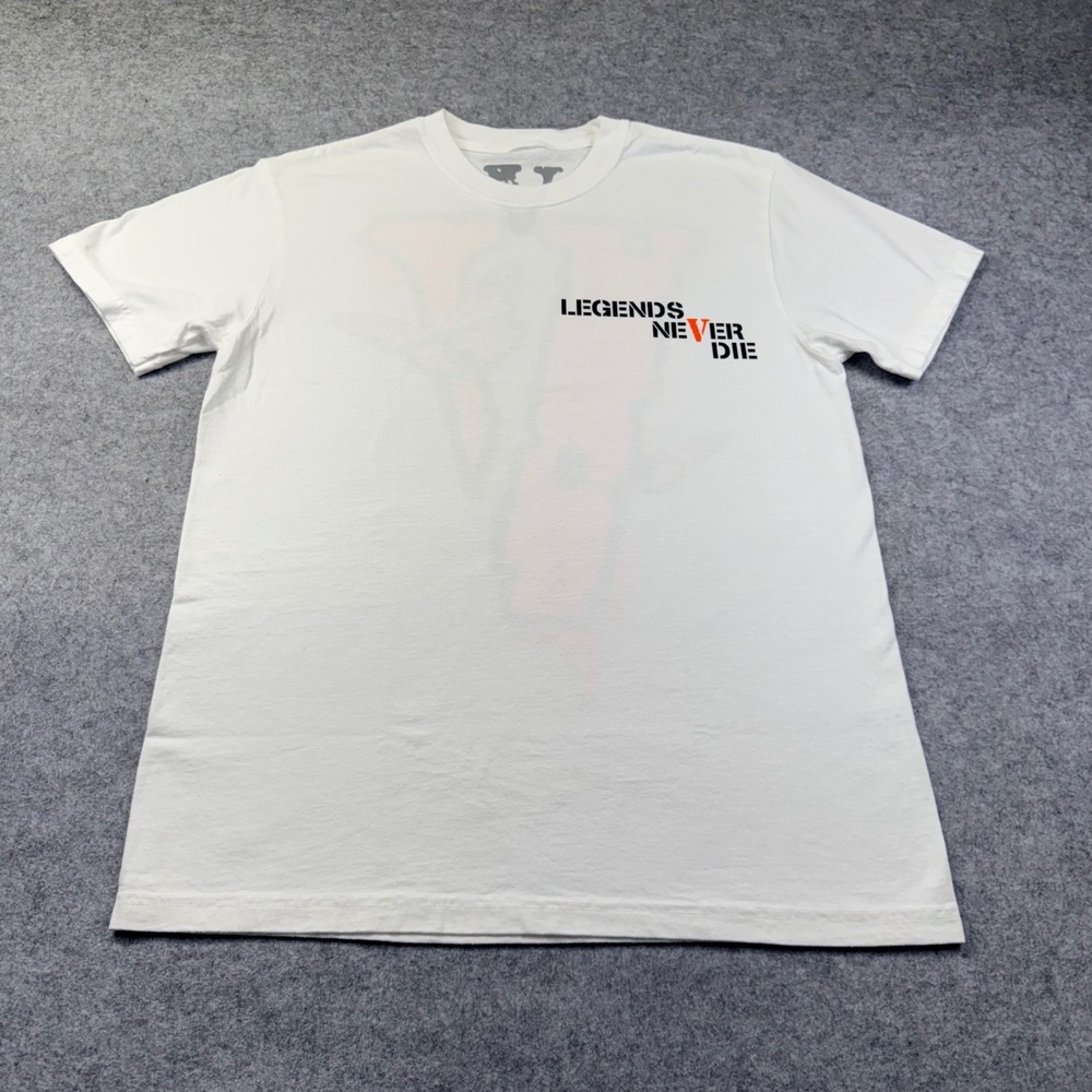 Vlone T-Shirt Mens‎ Large White Excellent Juice WRLD Legends Never Die Butterfly